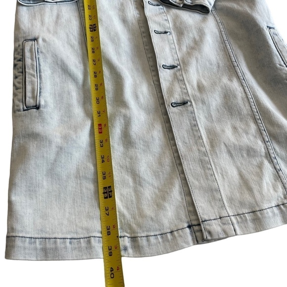 L'AGENCE Jacket Size S/P Vienna Cosmo Long Denim Pockets Made in USA Boho NEW - Picture 13 of 16